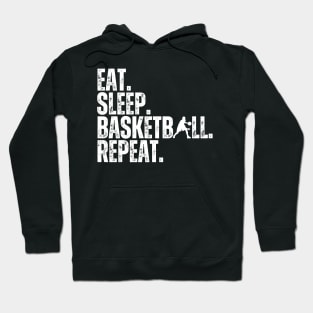 Eat Sleep Basketball Repeat Retro Vintage Boy Kid Men Women Hoodie